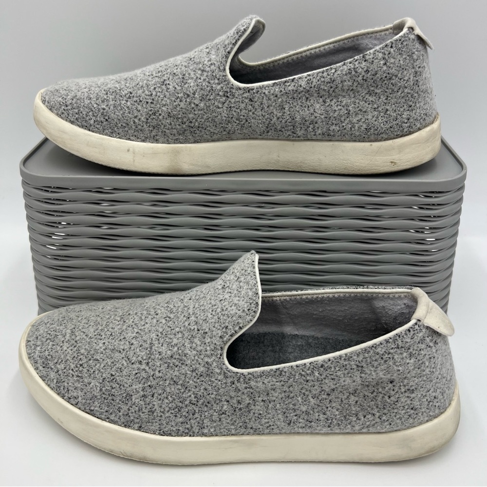 Allbirds Wool Lounger Slip On Sneakers Dapple Grey Cream Sole Size 10